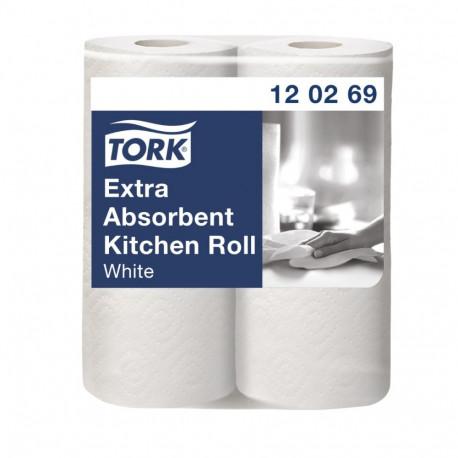 Rullkätepaber 2-kihiline TORK Premium Kitchen Roll valge 2rl pakis (120269)