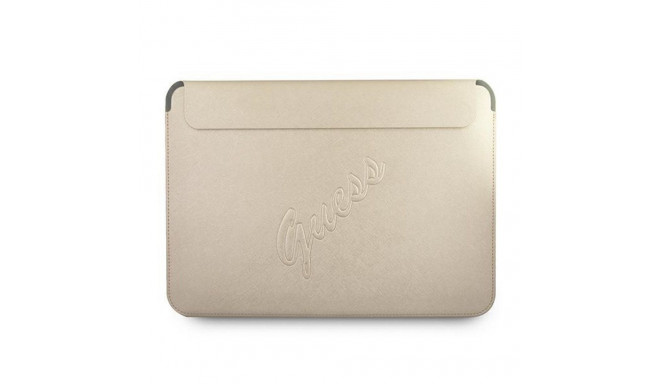 Originaal GUESS sülearvuti ümbris Saffiano Script GUCS13PUSASLG 13 tolli kuldne