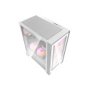 Arvutikarp Darkflash DRX70 GLASS + 4 RGB ventilaatorit (valge)