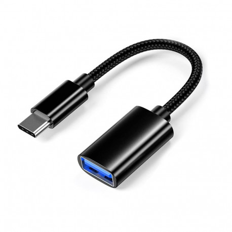 Fusion adapter USB-C USB-A 3.0 OTG ühendus must (OEM)