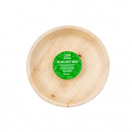 Palm leaf plates Go Green Ø23cm 10 pcs|0,37kg