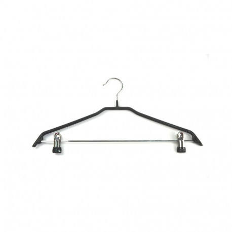 Clothes hangers with clips 2pcs steel|vinyl Non Slip 44cm black