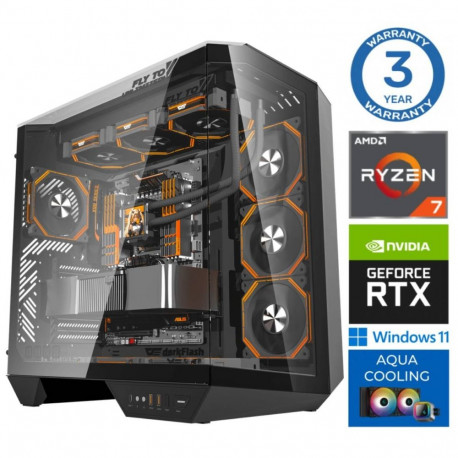 INTOP AQUA Ryzen 7 8700F 16GB DDR5 1TB SSD M.2 NVME+2TB RTX5070 12GB WIN11Pro