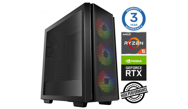 INTOP Ryzen 5 5600X 32GB 480SSD M.2 NVME+2TB RTX5060Ti 8GB no-OS