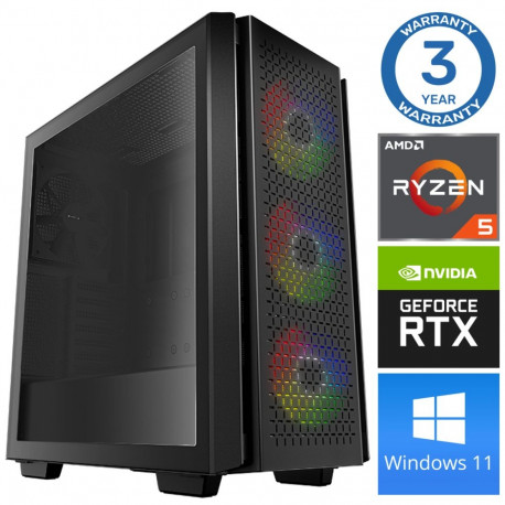 INTOP Ryzen 5 5600X 16GB 240SSD M.2 NVME RTX5060 8GB WIN11Pro