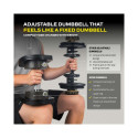 Reguleeritav hantel TUNTURI MX55 Dumbbell 4,5-24,9 kg, knurled