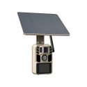 FK50 4G/LTE hunting camera with 5W solar panel and 7500mAh battery, includes SIM card and microSD 64