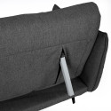 Sofa bed LANDER 3-seater, dark grey