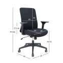 Töötool SEVERO 63x60xH94-103cm, must