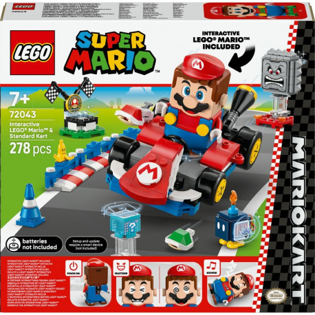 LEGO 72043 Super Mario - Mario Kart: Interactive LEGO Mario & Standard Kart, Construction Toy