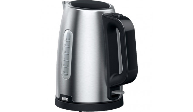 Braun Household Kettle PurShine WK 1500 BK (stainless steel/black, 1.7 liters, 2,200 watts)