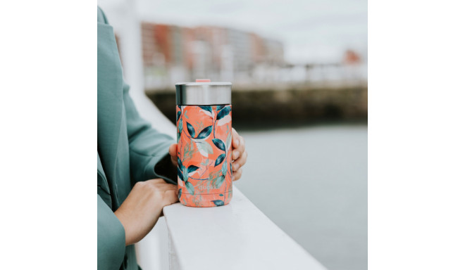 Quokka Boost Coffee Tumbler - Kubek termiczny ze stali nierdzewnej z zaparzaczem 400 ml (Exotic Pink