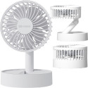 Mozos F32 juhtmevaba ventilaator akuga, valge