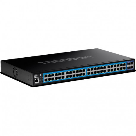 Switch: 48 x 10/100/1000Mbps, 4 x SFP+, web smart, räkitav