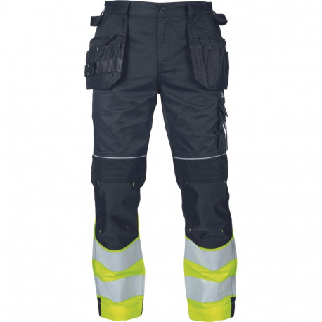 Cerva Max Vivo HV FP ripptaskutega vööpüksid must Hi-Vis kollane 50