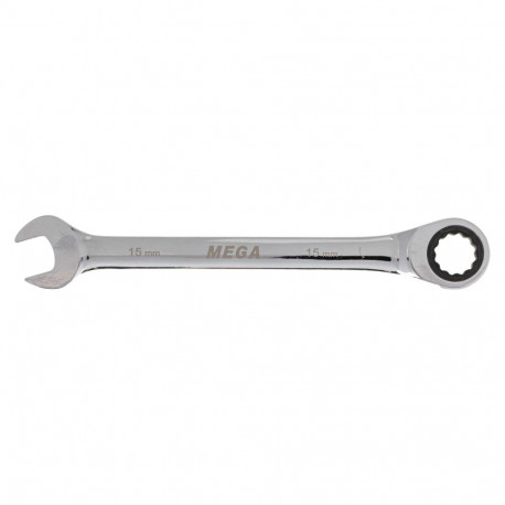 Klucz oczkowo-płaski z grzechotką, 15mm