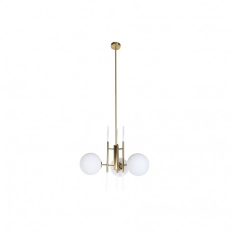 Laevalgusti DKD Home Decor 64 x 64 x 64 cm Kristall Kuldne Metall Valge 50 W