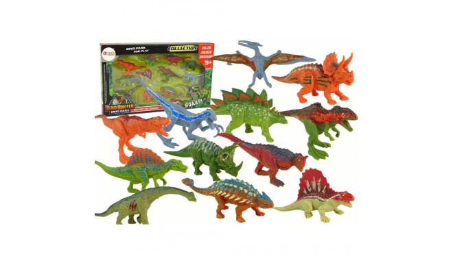 värvilised dinosauruse figuurid 12 tk komplekt