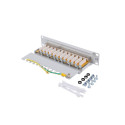 PATCH PANEL 12PORT 1U 10" CAT.5E FTP WITH CABLE ORGANIZER SHIELDED GREY LANBERG