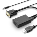 Gembird VGA-HDMI adapterkaabel 0,15 m must