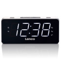 New! Lenco radio clock with large display white CR-18 White
