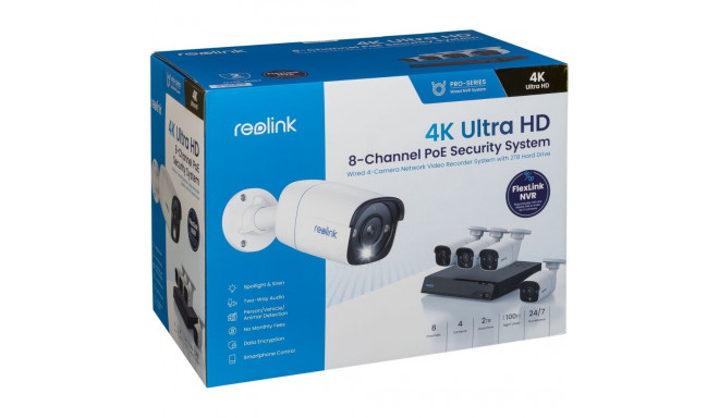 Reolink NVS8-8MB4 4K UltraHD PoE valvontajärjestelmä