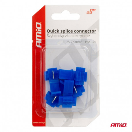 Kiirühendus 0,75-2,5mm2, 15A, 5tk,sinine
