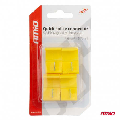 Kiirühendus 0,4-6mm2, 24A, 4tk, kollane