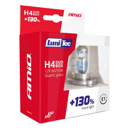 H4 Lumitech +130%, 2tk, 12v, 60/55W
