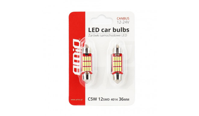 LED pirnid 2tk. Canbus 12smd  36*12mm
