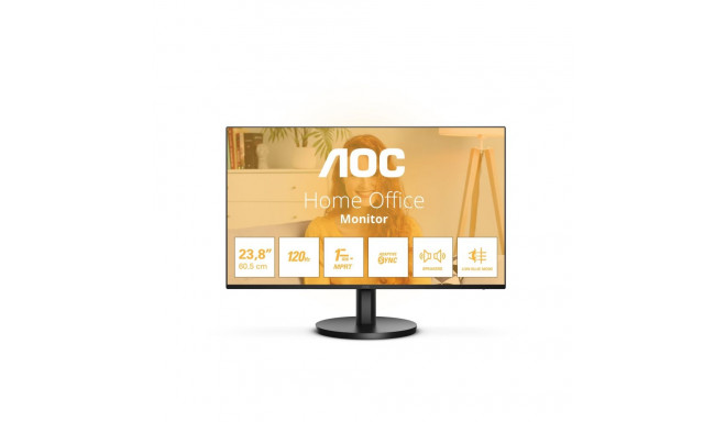 AOC 24B3QA2 | 24 " | IPS | FHD | 16:9 | 120 Hz | 1 ms | 1920 x 1080 pixels | 300 cd/m² | HDMI ports 