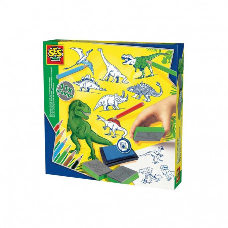 TOY CREATIVE SET DINOSAURS STAMPS 14919