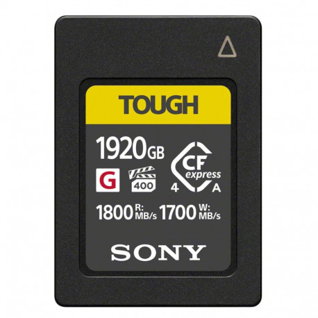 Sony CFexpress Type A 1920GB TOUGH lugemiskiirus 1800MB/s kirjutamiskiirus 1700MB/s CEAG1920T