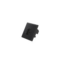AC WALL SOCKET 230V WITH 2 USB PORT 2.1A, SCHUKO SOCKET BLACK LANBERG