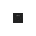 AC WALL SOCKET 230V WITH 2 USB PORT 2.1A, SCHUKO SOCKET BLACK LANBERG