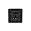 AC WALL SOCKET 230V WITH 2 USB PORT 2.1A, SCHUKO SOCKET BLACK LANBERG