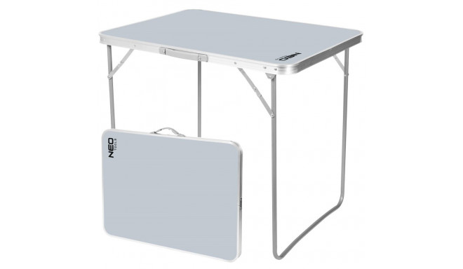 Camping table, foldable into a suitcase