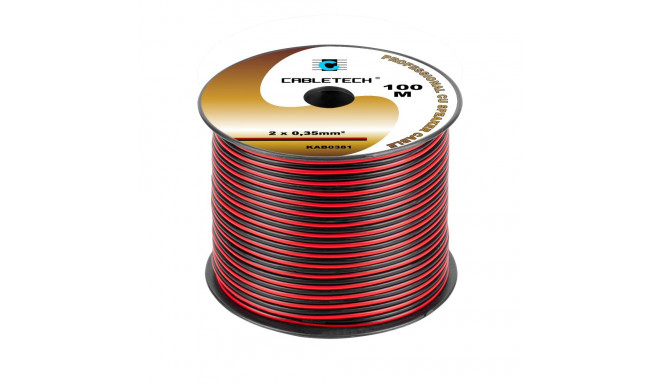 kõlarikaabel 0,35mm must-punane