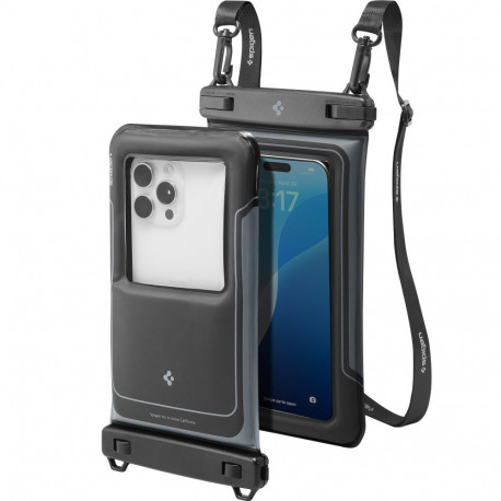 SPIGEN A611P UNIVERSAL WATERPROOF FLOATING CASE 2-PACK MATTE BLACK