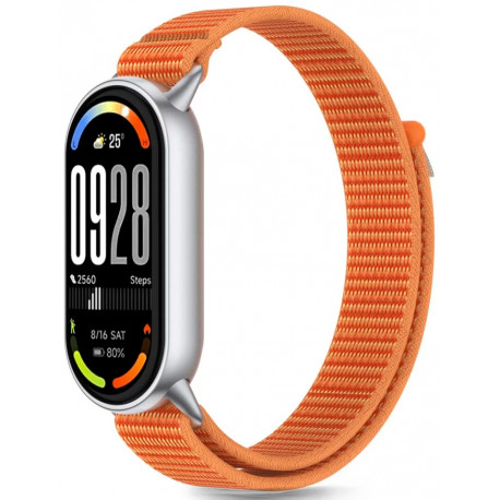 Tech-Protect kellarihm Nylon Stripe Xiaomi Smart Band 8/9/10, oranž/hall