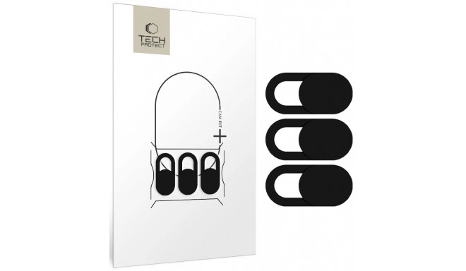 Tech-Protect webcam cover Cam Fit+ 3pcs