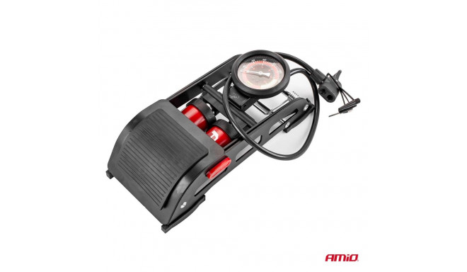 Duubel jalgpump manomeetriga Ø45mm teras