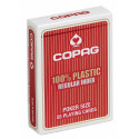 Cards Poker 100% Plastic PKJ. Red deck, large index in 2 corners