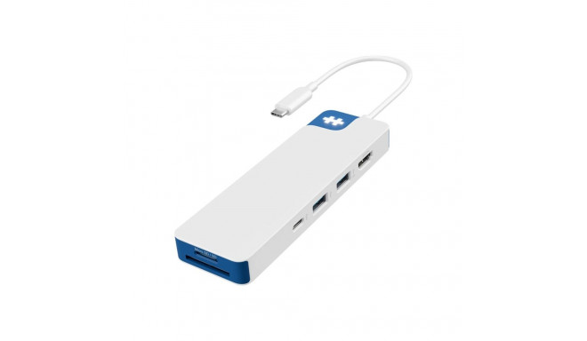 Hyper HyperDrive Flex 8 Port USB-C Hub, White/Blue | HD4102BUGL | HDMI ports quantity 1