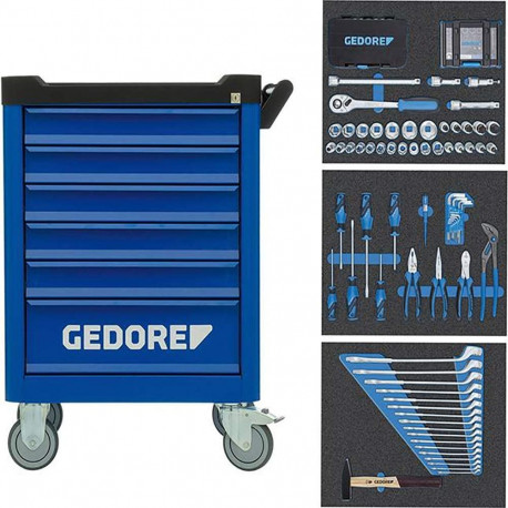 Gedore tool trolley Workster WSL-M-TS-172 (blue / black, incl. 172 tools)