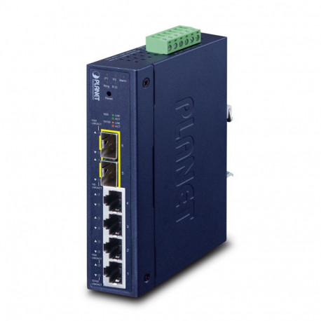 PLANET tööstuslik L2/L4 4-porti hallatav L2/L4 gigabit ethernet (10/100/1000) sinine