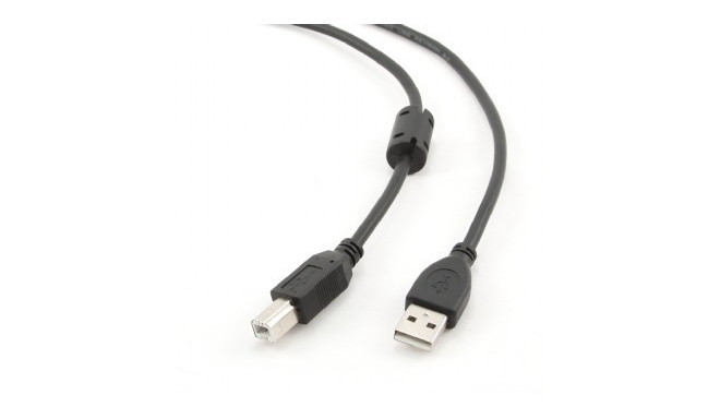 USB 2.0 Cable AM-BM 4,5m Ferrite black