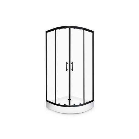 SHOWER ENCL QA098-90 KORFU BLACK 90X90