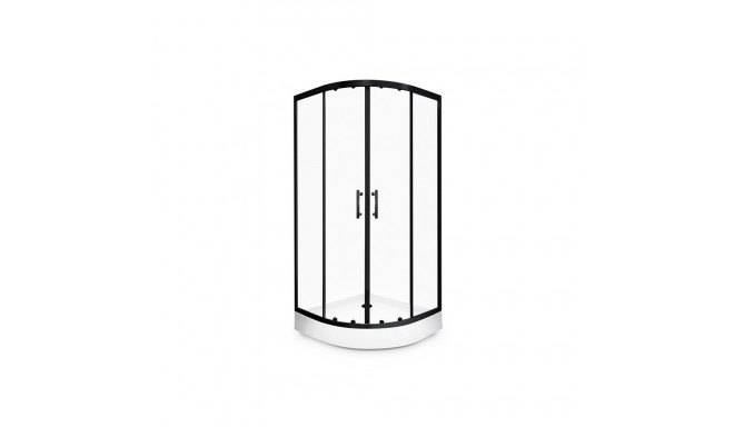 SHOWER ENCL QA098-90 KORFU BLACK 90X90