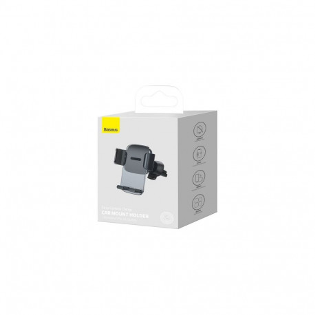 Baseus Car Mount Easy Control Clamp Holder (Air Outlet Version) Black (SUYK000101)